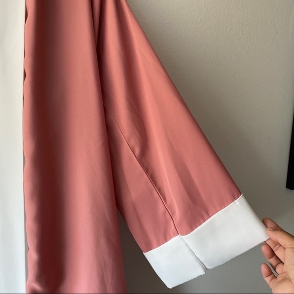 Peach with white border long kimono/robe size XL - Picture 4 of 4